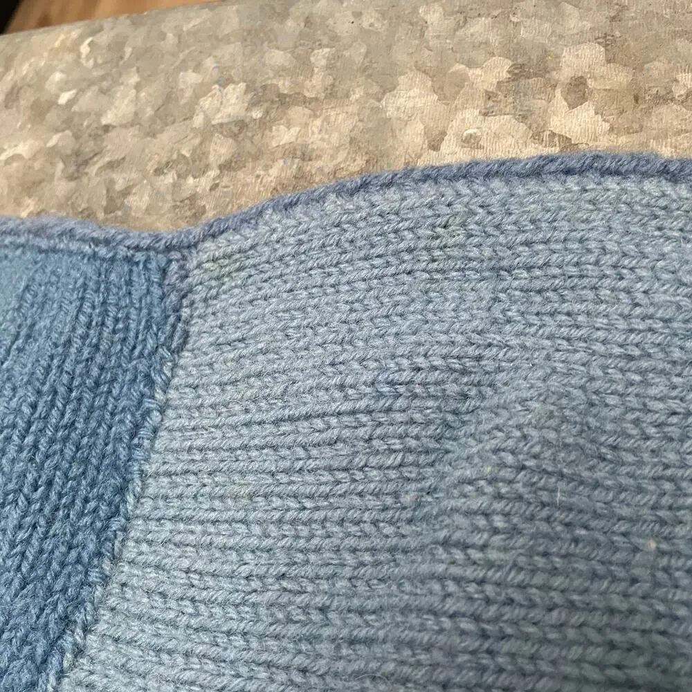 Vintage 1967 Poodle Handmade Quilt Blanket Throw Blue White 60s Retro Mod 34x54
